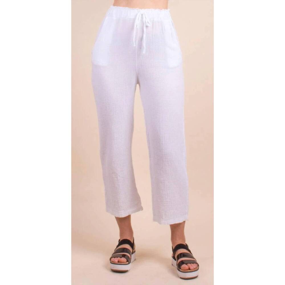 NEW GIGI MODA jesi cotton pants in white